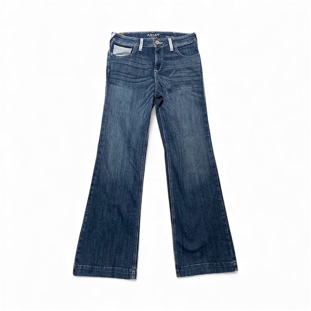Ariat Angela Jeans Women’s 30R Blue Trouser Denim Perfect Rise Wide Leg